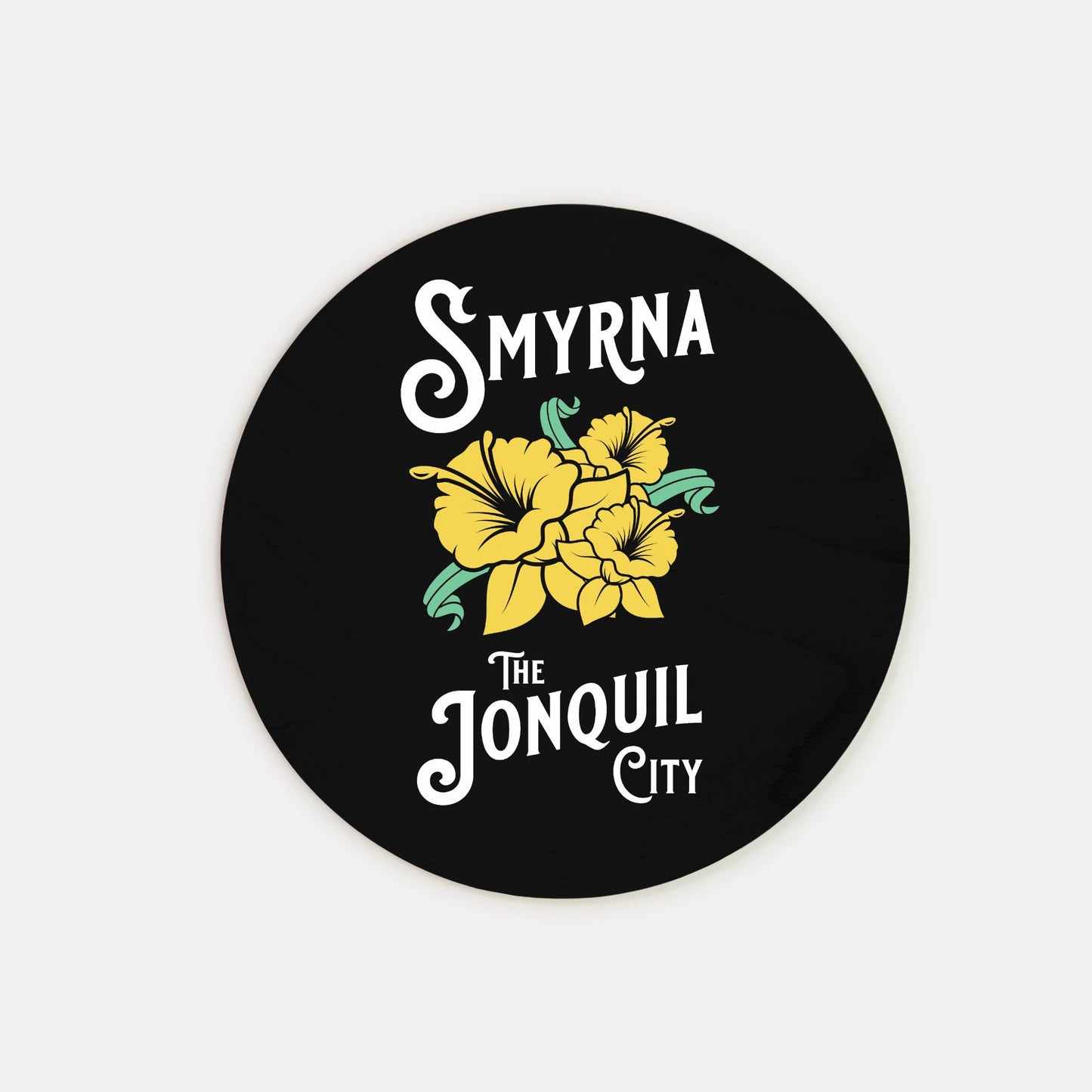 8" Smyrna Jonquil City Wood Sign