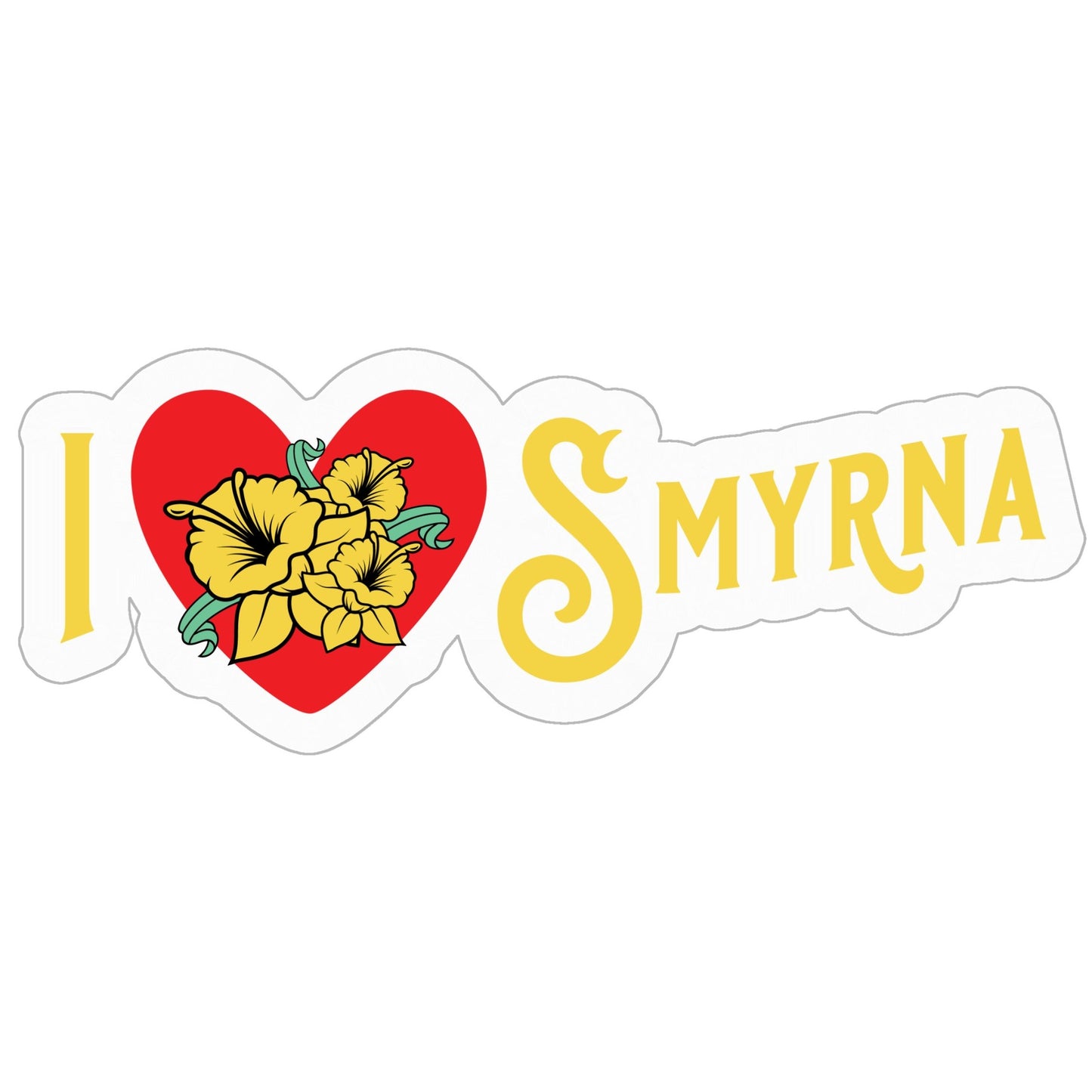 Smyrna Jonquil City Stickers - 4" x 4" Kiss Cut